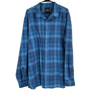 5.11 Tactical Shirt Mens 2XL Blue Plaid Snap‎ Front Utility Gorpcore Outdoor
